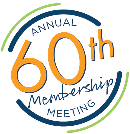 Logo image that says 60th Annual Membership Meeting